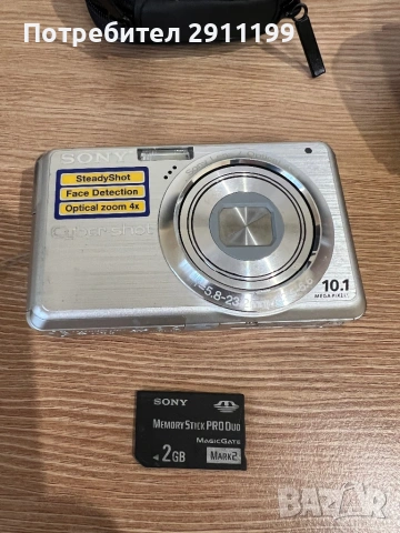 Фотоапарат Sony 10,1 Mp с подаръци, снимка 10 - Фотоапарати - 54657475