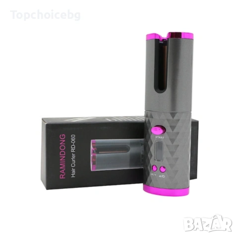 Керамична преса за коса, безжична, USB кабел, 200 ℃, 2 в 1