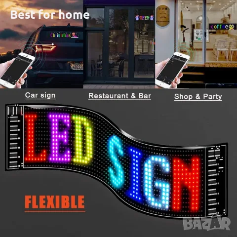 LED матричен панел Bluetooth APP Control USB 5V гъвкав LED екран превъртащ се текстов шаблон , снимка 5 - Друга електроника - 55603953