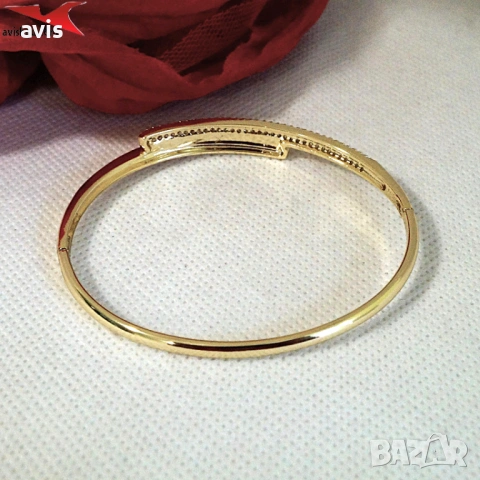 Гривна с 14К златно покритие 234868, снимка 3 - Гривни - 53968509