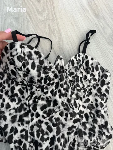 PrettyLittleThing дамско боди с животински принт – EUR 38 / UK 10, снимка 2 - Корсети, бюстиета, топове - 55525580