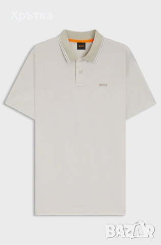 Hugo Boss Peoxfordnew - Оригинална мъжка тениска с яка р-р L/XL, снимка 3 - Тениски - 54151659