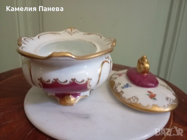 Винтидж порцеланова захарница, снимка 5 - Антикварни и старинни предмети - 55162705