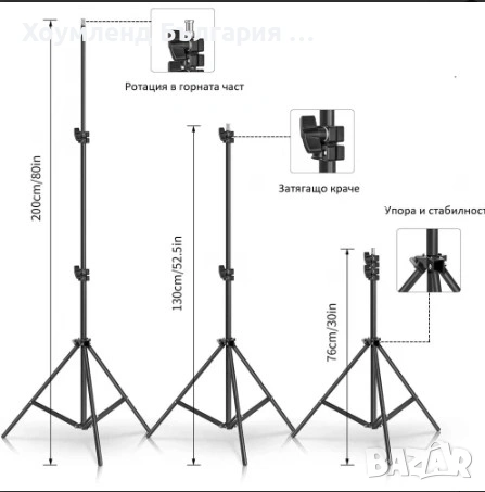 СОФТБОКС Светлина за фотография 150W , светлина за студио тип SoftBox, снимка 4 - Чанти, стативи, аксесоари - 54331905