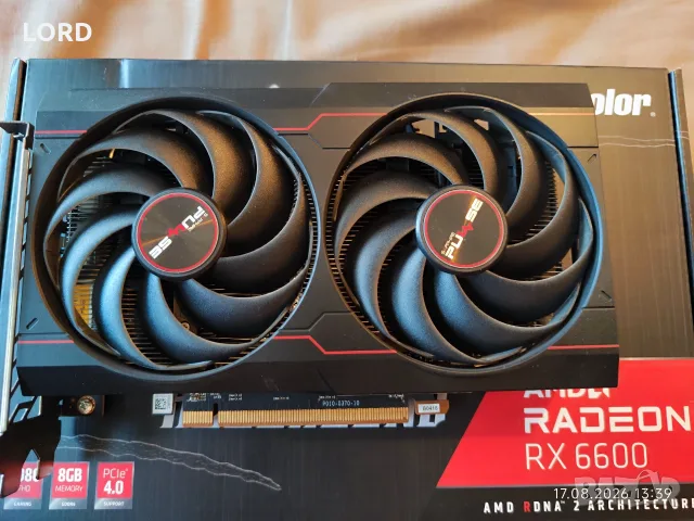 Видеокарта RX 6600 8GB Sapphire Pulse AMD