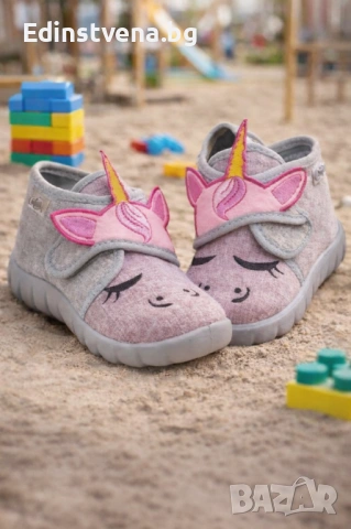 Детски пантофи тип обувки Befado с еднорог - леки, удобни и много сладки