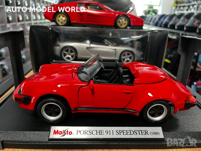 Колекционерки модел метална количка MAISTO PORSCHE 911 SPEEDSTER 1989 1:18 88.01 лв. / 45 €, снимка 2 - Колекции - 55012683