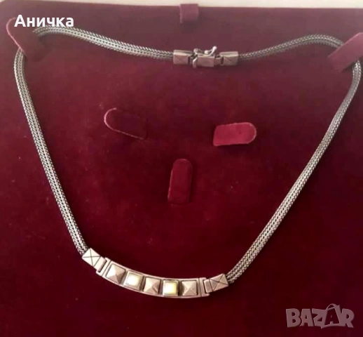 Уникално ново сребърно колие, печат 925