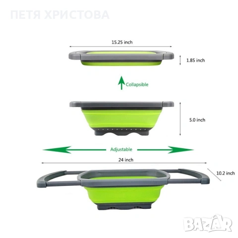 Сгъваема правоъгълна кошница, снимка 3 - Аксесоари за кухня - 54786705