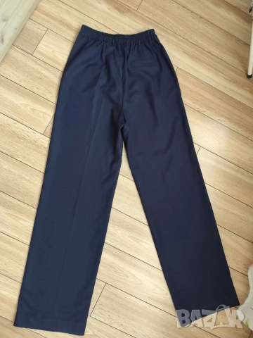 ZARA Xs размер тъмносин панталон със широки крачоли , снимка 5 - Панталони - 54627019