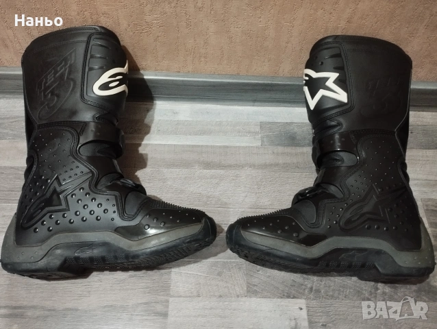 Мотокрос-Ендуро ботуши-Alpinestars-TECH-3!Номер-44.5!, снимка 6 - Мотоциклети и мототехника - 54370938