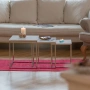 Комплект 3 помощни маси Relaxdays, квадратни, дървен плот и метални крака, снимка 7