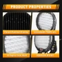 2бр. RIGIDON Кръгли LED прожектори 225W, 23 см, 6000K, LED за SUV ATV, трактор, камион, 4 x 4, снимка 12