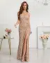 Златиста рокля с пайети, снимка 5