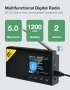 Преносимо DAB радио, DAB + цифрово радио с Bluetooth, малко преносимо DAB радио, FM радио , снимка 5