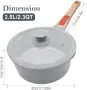 AIKENBBKK керамична тенджера 20 см 2.5L със сваляща се дръжка, снимка 6