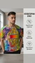 Versace тениска с барокова щампа — многоцветна, снимка 1