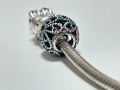 Оригинална Сребърна Гривна PANDORA с 2 броя Талисмани-20,44 грама, снимка 12