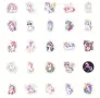 50 Еднорог unicorn самозалепващи стикери лепенки за украса декор торта парче и др, снимка 3
