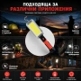 Мощна акумулаторна преносима LED къмпинг лампа осветление фенер с магнит 18650 батерии USB зареждане, снимка 3
