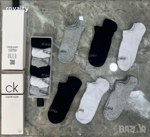 Calvin Klein Нови Мъжки Чорапи 6 бр. Кутия Келвин Клайн 
