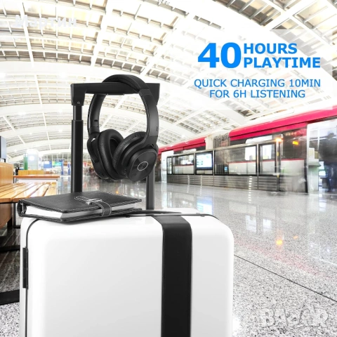 ZIHNIC Active Noise Cancelling Bluetooth слушалки – 40 часа батерия, Deep Bass, Bluetooth 5.0, снимка 3 - Bluetooth слушалки - 54730958