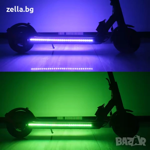 LED комплект за електрическа тротинетка – Водоустойчиви RGB ленти с USB управление, съвместими 10241