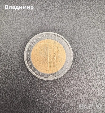  Колекционерска монета 2 евро BEARTIX 2000 Niderland