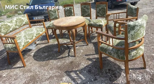 Винтидж гарнитура за салон диван кресло стол, снимка 3 - Дивани и мека мебел - 55476188