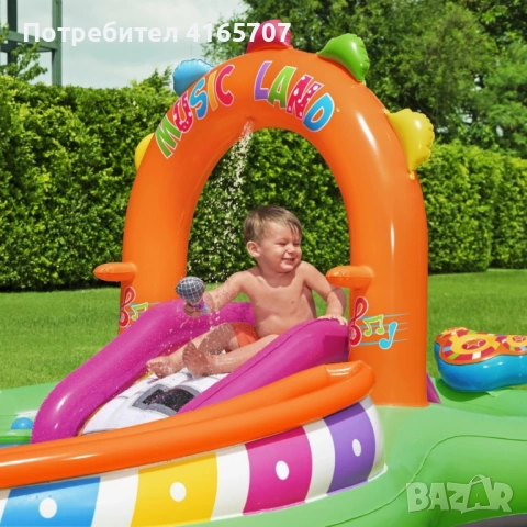 Надуваем детски воден парк с пързалка, фонтан и музикални игри – 295 x 190 x 137 см, снимка 9 - Други - 54853917