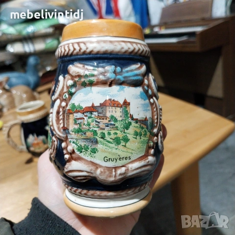 Германски бирени халби с релефна декорация, снимка 5 - Чаши - 53651469