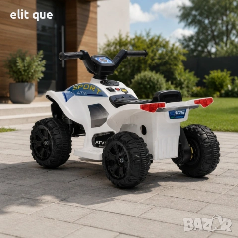 Детско акумулаторно ATV 6V 25W – Електрическо ATV с LED светлини за деца 1.5+ години, бяло, снимка 6 - Коли, камиони, мотори, писти - 55132750