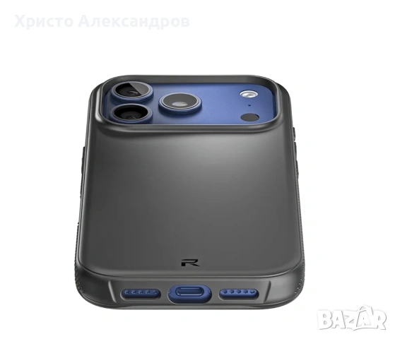 Черен Кейс Phone Rebel AIR за iPhone 17 pro max, MagSafe съвместим, Super Grip #48, снимка 3 - Калъфи, кейсове - 54545765