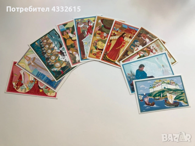Пощенски картички - вълшебни съветски приказки , снимка 2 - Филателия - 54977483