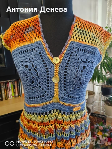 Лятна рокля изработена на една кука , снимка 5 - Рокли - 54325245