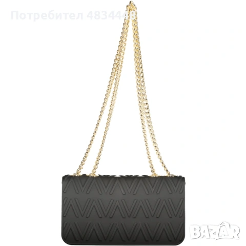 Луксозна златиста дамска чанта през рамо Valentino Pattina Bubble с верижка, снимка 7 - Чанти - 54631952