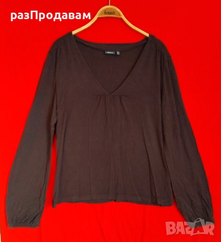 Дамска Блуза-XL- XXL- Марка MEXX- ластично трико- кафява, снимка 5 - Блузи с дълъг ръкав и пуловери - 54613179