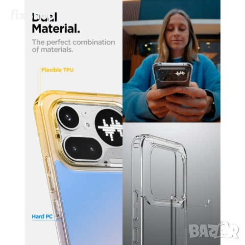 SPIGEN ULTRA HYBRID NOTHING PHONE 4A PRO CRYSTAL CLEAR, снимка 5 - Калъфи, кейсове - 54887393