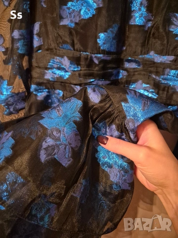 НОВА РОКЛЯ НА ZARA от черна органза , снимка 2 - Рокли - 54057917