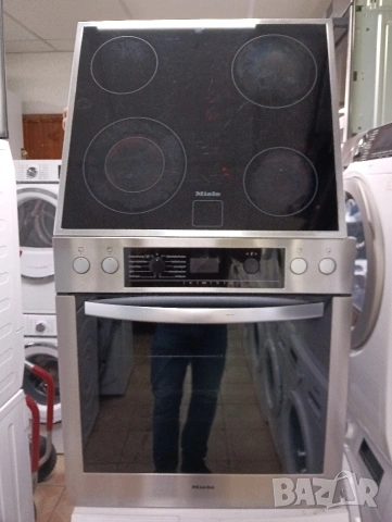 Иноксова печка за вграждане Миеле Miele с керамичен плот Made in Germany с две години гаранция!