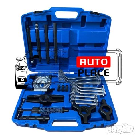 Хидравличен комплект скоби и сепаратор за лагери 10 тона HAWEK