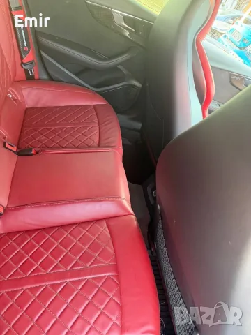 Комплект червен кожен салон Audi S5 B9/F5 – масаж и подгрев, снимка 5 - Части - 55694349