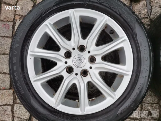 4бр ЛЕТИ джанти 16" 5Х112 ALUETT с гуми 205/55/16 UNIROYAL за VW Audi, снимка 4 - Гуми и джанти - 55338797