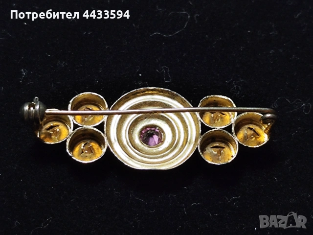 Старинна брошка, снимка 2 - Колиета, медальони, синджири - 54724188