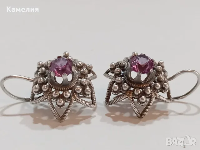 Руско сребро. Обеци, снимка 3 - Обеци - 55664242