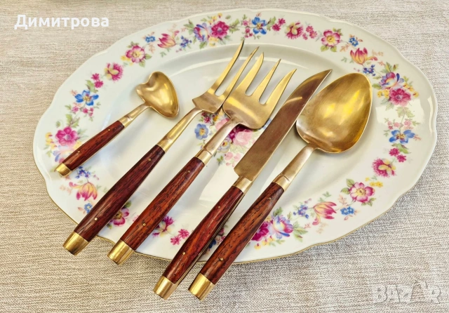 Комплект прибори за хранене , снимка 3 - Прибори за хранене, готвене и сервиране - 54706663