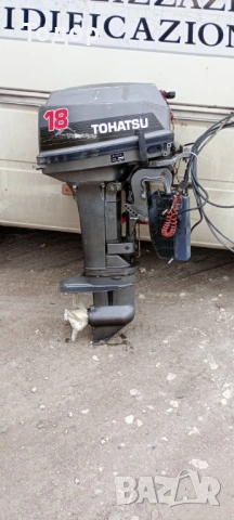 Продавам извънбордов д-л Tohatsu 18HP, 2т, к.ботуш, с щанбайн, обслужен, внос И-я, снимка 2 - Воден транспорт - 54511747