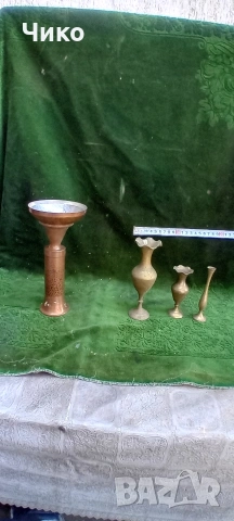 4бр медни и бронзови вази