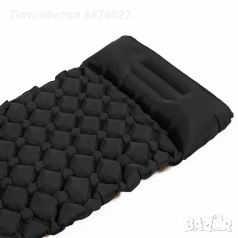 Надуваем матрак 60x190 см с вградена възглавница, ултра лек, сгъваем, къмпинг матрак за палатка, пла, снимка 5 - Надуваеми легла - 55336825