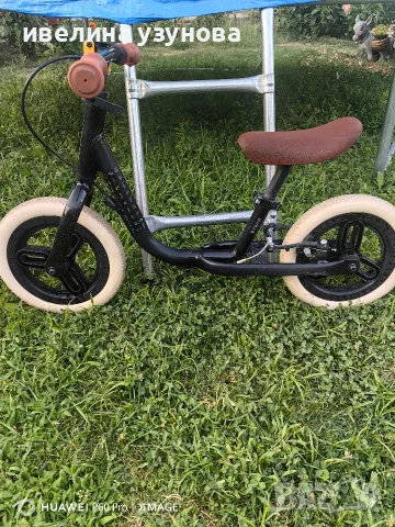 BTWIN ДЕТСКИ ВЕЛОСИПЕД БЕЗ ПЕДАЛИ RUNRIDE 500, 10 ИНЧА, ЧЕРНО/БЕЖОВО 